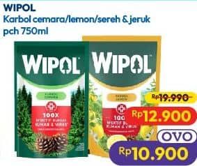 Promo Harga Wipol Karbol Wangi Cemara, Lemon, Sereh Jeruk 750 ml - Hypermart