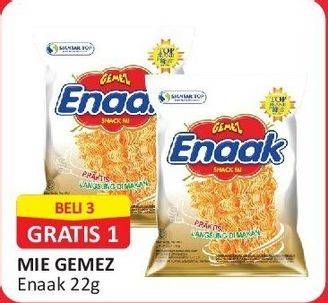 Promo Harga Mie Gemez Enaak Snack Mi 22 gr - Alfamart