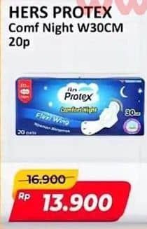Promo Harga Hers Protex Comfort Night Wing 30cm 20 pcs - Alfamart
