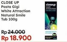 Promo Harga Close Up Pasta Gigi White Attraction Natural Smile 100 gr - Indomaret
