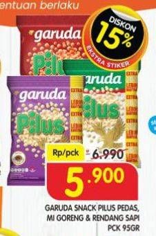 Promo Harga Garuda Snack Pilus Mi Goreng, Pedas, Rendang Sapi 95 gr - Superindo