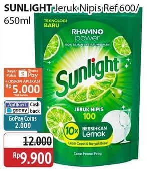 Promo Harga Sunlight Pencuci Piring Jeruk Nipis 100 600 ml - Alfamidi