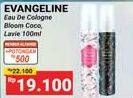 Promo Harga Evangeline Bloom Series Eau De Cologne Coco, Lavie 100 ml - Alfamidi
