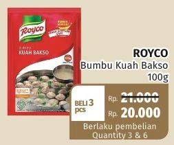 Promo Harga ROYCO Bumbu Kuah Bakso per 3 pcs 100 gr - Lotte Grosir