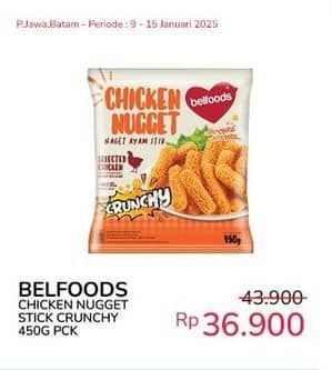 Promo Harga Belfoods Nugget Chicken Nugget Crunchy 500 gr - Indomaret