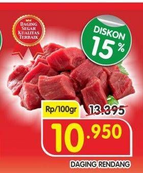 Promo Harga Daging Rendang Sapi per 100 gr - Superindo