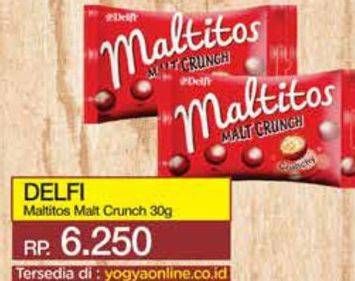 Promo Harga Delfi Maltitos Malt Crunch 30 gr - Yogya