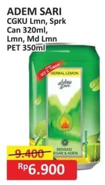 Promo Harga Adem Sari Ching Ku Herbal Lemon, Sparkling Herbal Lemon 320 ml - Alfamart