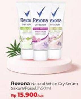 Promo Harga REXONA Dry Serum Fresh Lily, Fresh Rose, Fresh Sakura 50 ml - Carrefour