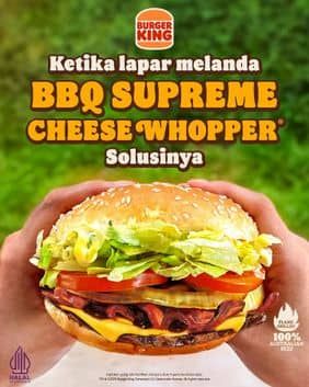 Promo Harga BBQ Supreme Cheese Whopper  - Burger King