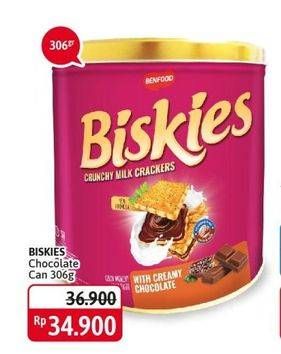 Promo Harga BISKIES Crunchy Milk Crackers With Creamy Chocolate 306 gr - Alfamidi