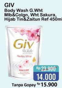 Promo Harga GIV Body Wash Mulberry & Collagen, Sakura, Hijab Tin & Zaitun 450 mL  - Alfamart