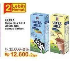 Promo Harga Ultra Milk Susu UHT All Variants 250 ml - Indomaret