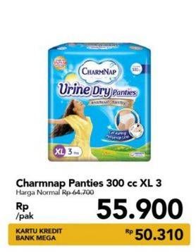 Promo Harga Charmnap Urine Dry Panties 300cc XL3 3 pcs - Carrefour