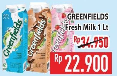 Promo Harga Greenfields Fresh Milk 1000 ml - Hypermart