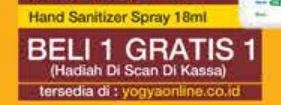 Promo Harga INSTANCE Hand Sanitizer Liquid Spray 18 ml - Yogya