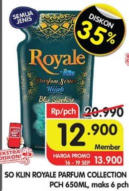 Promo Harga So Klin Royale Parfum Collection All Variants 650 ml - Superindo