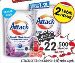 Promo Harga Attack Detergent Liquid All Variants 1200 ml - Superindo