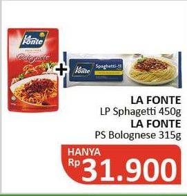 Promo Harga LA FONTE Spaghetti + Saus Pasta  - Alfamidi
