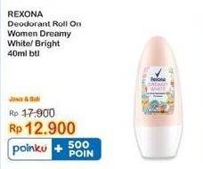 Promo Harga Rexona Deo Roll On Dreamy White 40 ml - Indomaret