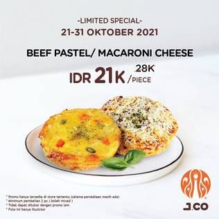 Promo Harga JCO Food Macaroni Cheese, Beef Pastel  - JCO