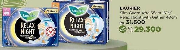 Promo Harga Laurier Relax Night Gathers 40cm, Gathers 35cm 16 pcs - LotteMart