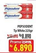 Promo Harga PEPSODENT Pasta Gigi Pencegah Gigi Berlubang White 225 gr - Hypermart