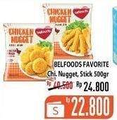 Promo Harga BELFOODS Nugget Chicken Nugget, Chicken Nugget Stick 500 gr - Hypermart