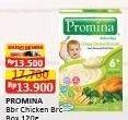Promo Harga Promina Bubur Bayi 6+ Cheezy Chicken Broccoli 120 gr - Alfamart