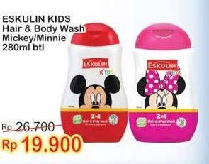 Promo Harga ESKULIN Kids Hair & Body Wash Minnie, Mickey 280 ml - Indomaret