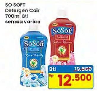 Promo Harga Sosoft Deterjen Cair All Variants 700 ml - Indomaret