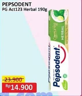 Promo Harga Pepsodent Pasta Gigi Action 123 Herbal 190 gr - Alfamart