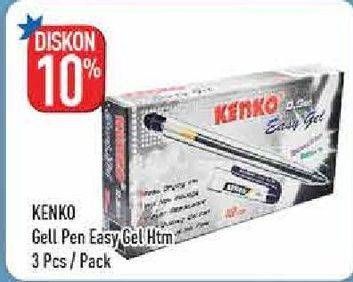 Promo Harga KENKO Gel Pen Easy 3 pcs - Hypermart