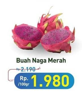 Promo Harga Buah Naga Merah per 100 gr - Hypermart