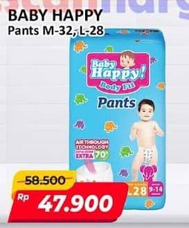 Promo Harga Baby Happy Body Fit Pants M32, L28 28 pcs - Alfamart