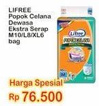 Promo Harga Lifree Popok Celana Ekstra Serap M10, L8, XL6  - Indomaret