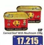 Promo Harga CIP Corned Beef Mushroom 198 gr - Hari Hari