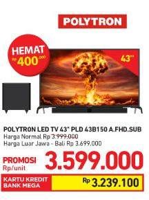 Promo Harga POLYTRON PLD-43B150 LED TV  - Carrefour