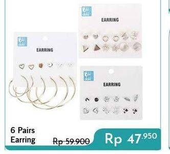 Promo Harga OKIDOKI Earring 6 pcs - Carrefour