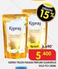 Promo Harga Kispray Pelicin Pakaian Glamorous Gold 300 ml - Superindo