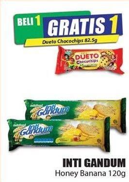 Promo Harga INDOFOOD Biskuit Inti Gandum Banana 120 gr - Hari Hari