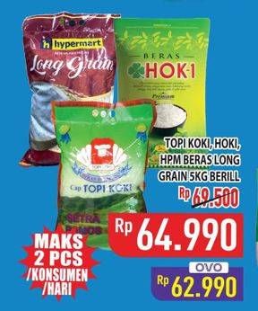 Promo Harga Top Koki/Hoki/Hypermart Beras 5kg  - Hypermart