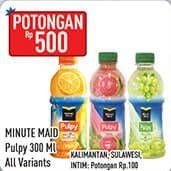 Promo Harga MINUTE MAID Juice Pulpy All Variants 300 ml - Hypermart