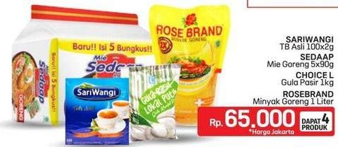 Promo Harga Sariwangi, Sedaap, Choice L, Rosebrand  - LotteMart