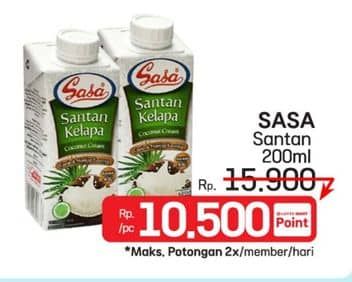 Promo Harga Sasa Santan Cair 200 ml - LotteMart