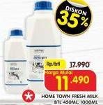 Promo Harga HOMETOWN Fresh Milk Plain 450 ml - Superindo