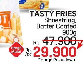 Promo Harga Tasty Fries Kentang Goreng Beku Shoestring Batter Coated 900 gr - LotteMart
