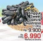 Promo Harga Anggur Sweet Sapphire per 100 gr - LotteMart