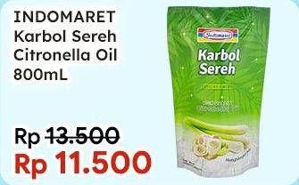 Promo Harga INDOMARET Karbol Sereh Citronella Oil 800 ml - Indomaret