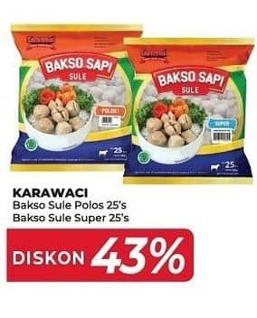 Promo Harga Karawaci Bakso Sapi Sule Super, Polos 350 gr - Yogya